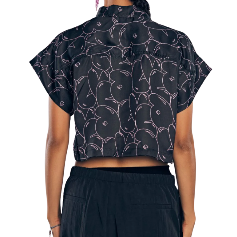 LOVICIDE PRINT CROP SHIRT