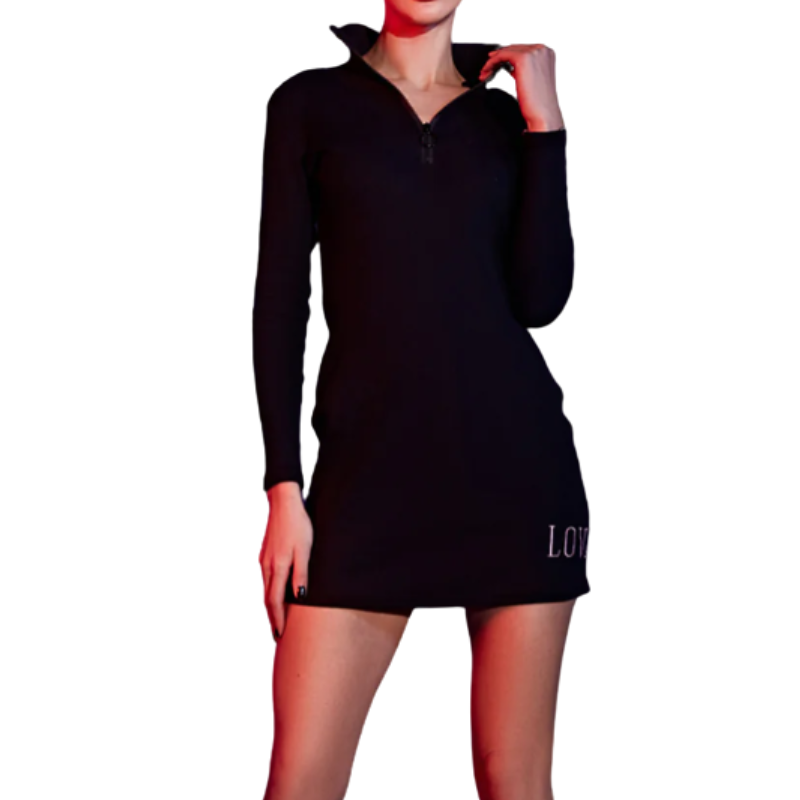 LOVICIDE BLACK T- SHIRT DRESS