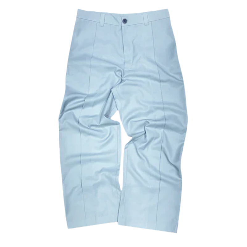 YB BASIC PLEATED ASH BLUE PANTS
