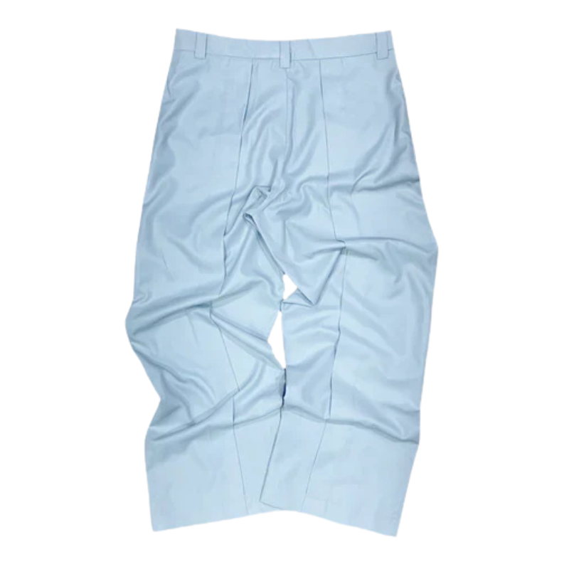 YB BASIC PLEATED ASH BLUE PANTS