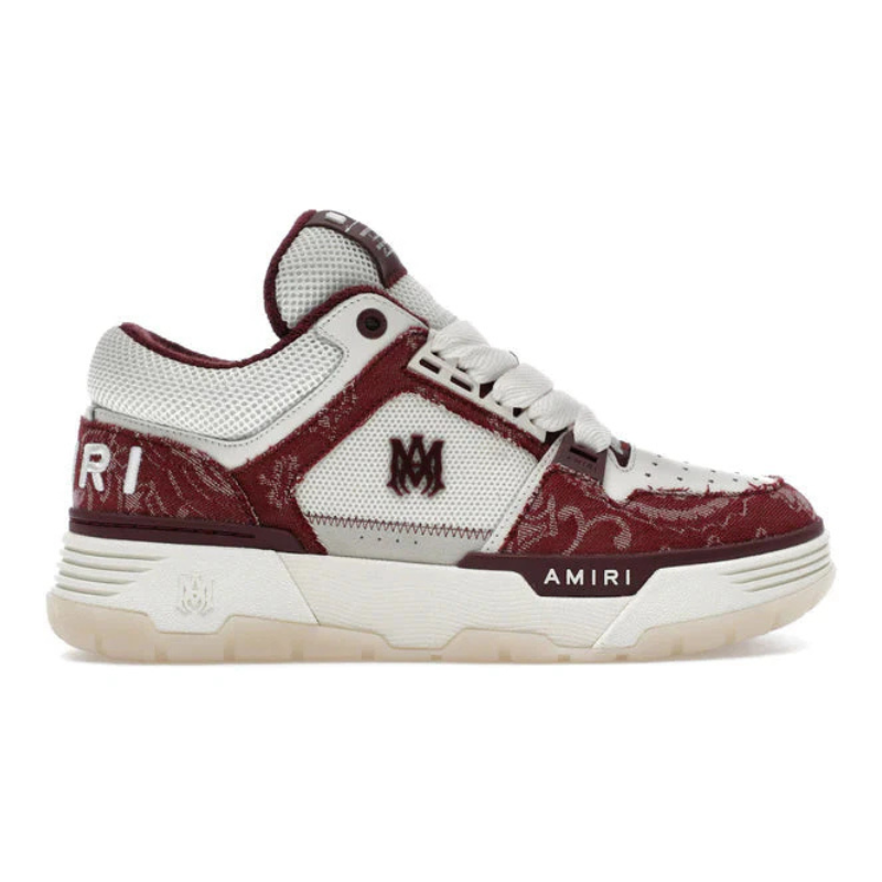 Amiri Ma-1 Bandana Denim Burgundy