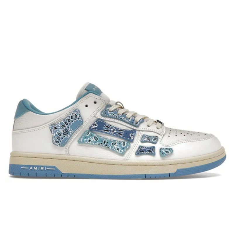 Amiri Skel Top Low Bandana White Light Blue