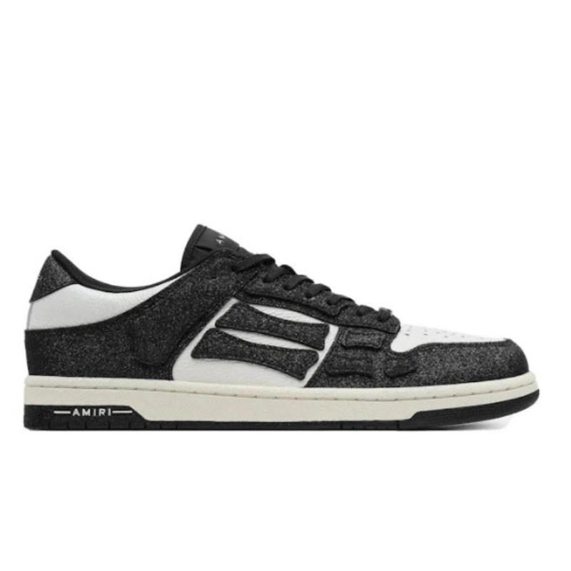 Amiri Skel Top Low Shimmer Black White