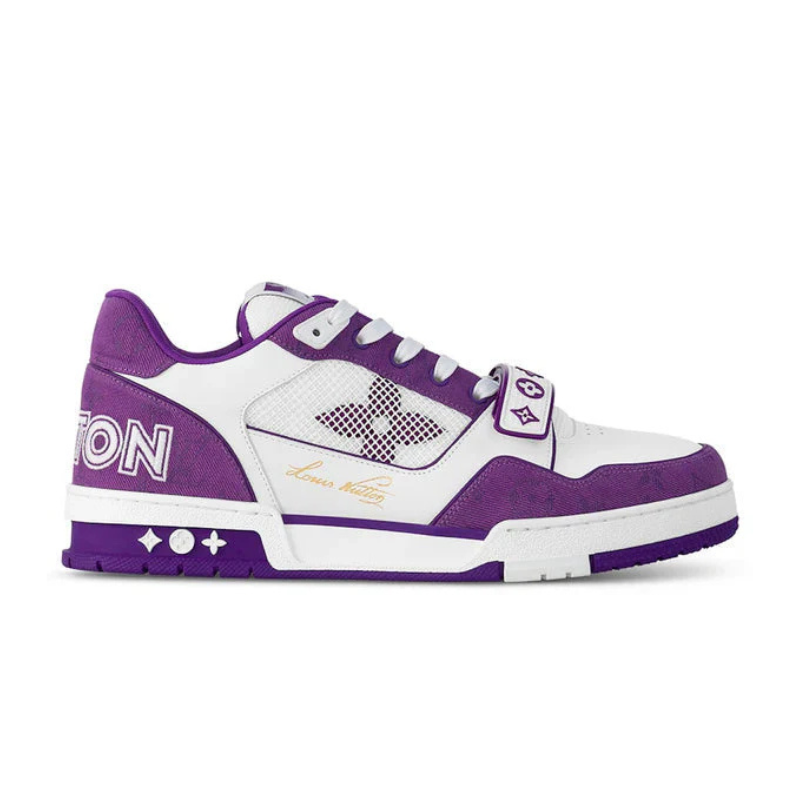 Louis Vuitton Lv Trainer Monogram Strap White Purple