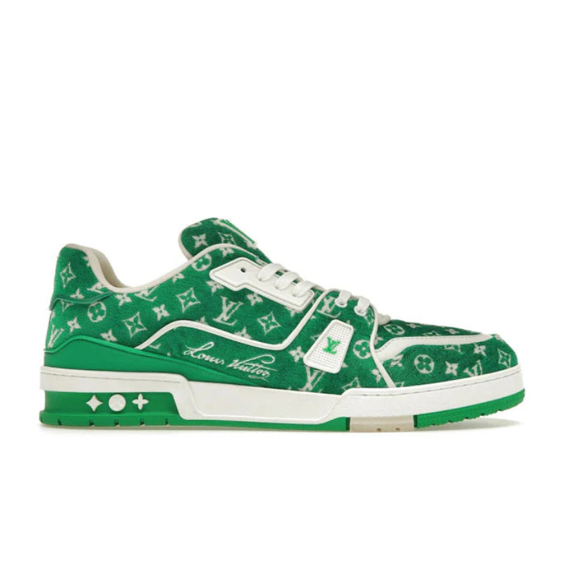 Louis Vuitton Trainer Green Monogram Textile