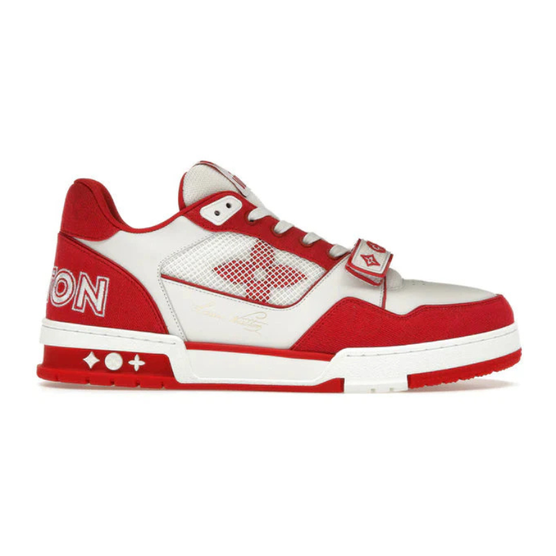 Louis Vuitton Trainer Red Monogram Denim