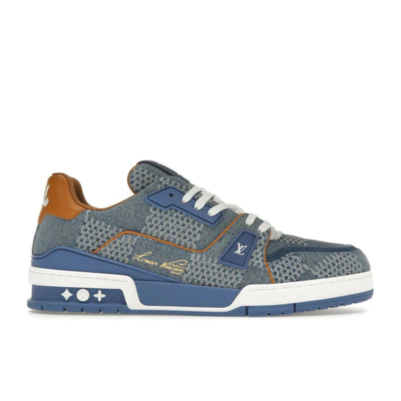 Louis Vuitton Lv Trainer Blue Damier 3D Denim