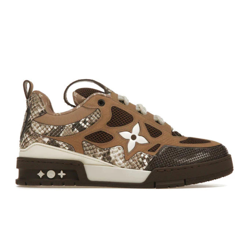 Louis Vuitton Skate Sneaker Brown Snakeskin
