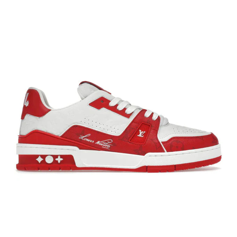 Louis Vuitton Trainer #54 Signature Red White