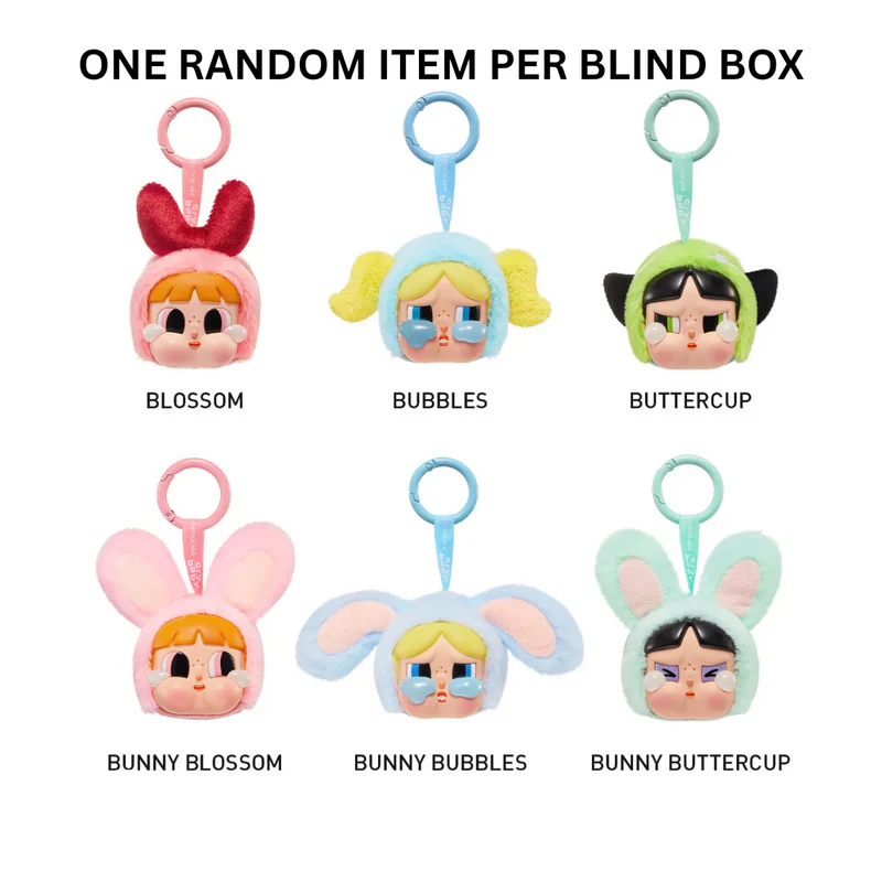 Pop Mart CryBaby x Powerpuff Girls Series Vinyl Face Plush Sealed Case (pack of 1)