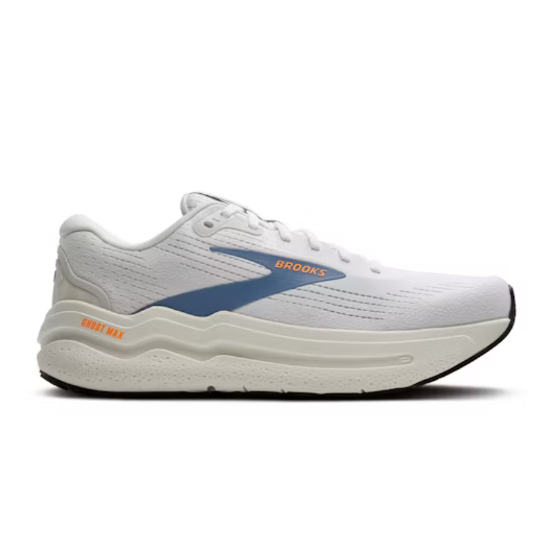 Brooks Ghost Max 2 White WinterSky Orange