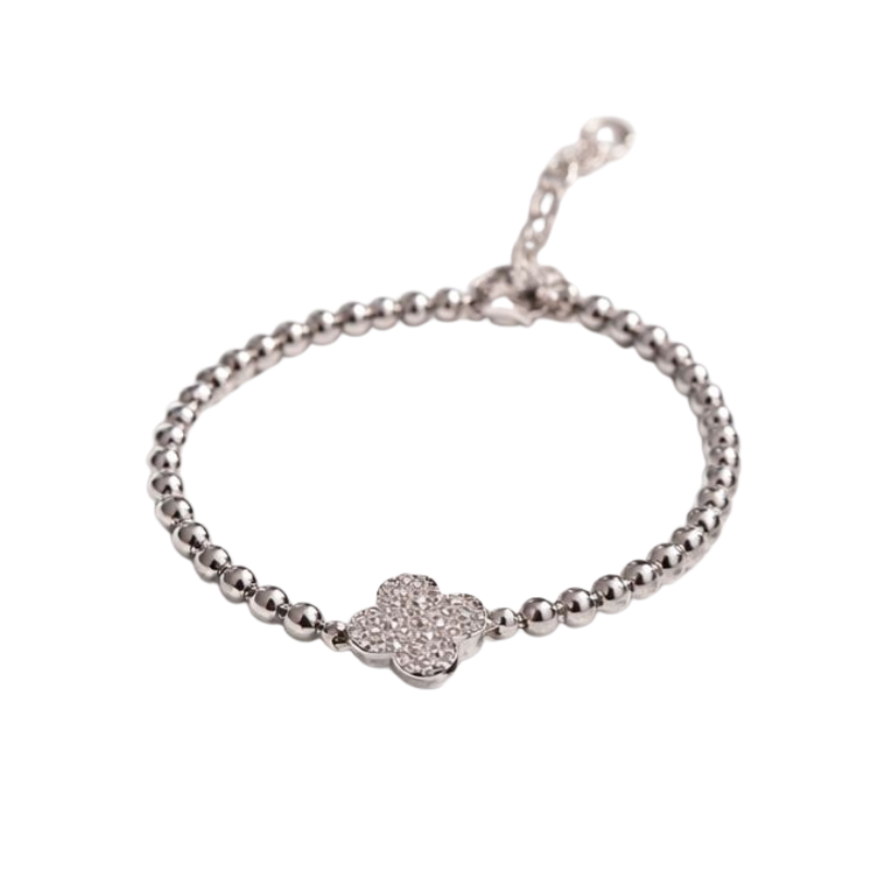 Silver Clove Magnetic Bracelet