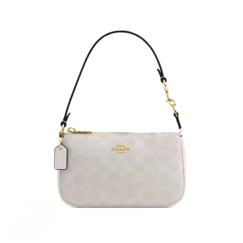 Coach Nolita 19 In Signature Canvas in Gold White Chalk