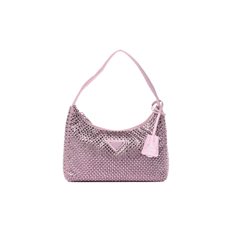 Prada Re-Edition 2000 Crystal Bag Pink