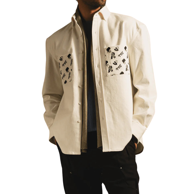 Sugga White Monogram Over Shirt