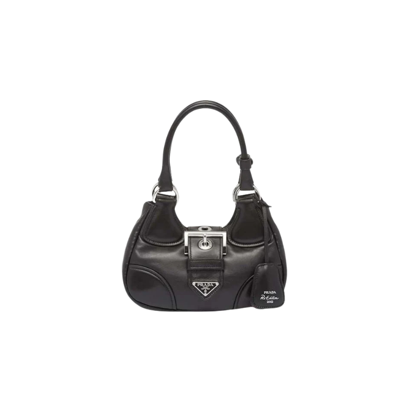 Prada Moon Padded Nappa-Leather Bag Black