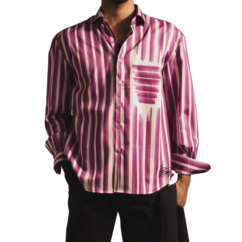 Sugga Fake Stripe Pink Shirt