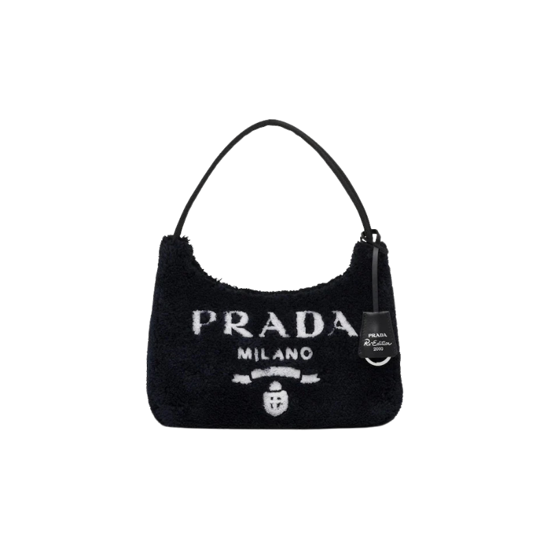Prada Re-Edition 2000 Terry Mini Bag Black/White