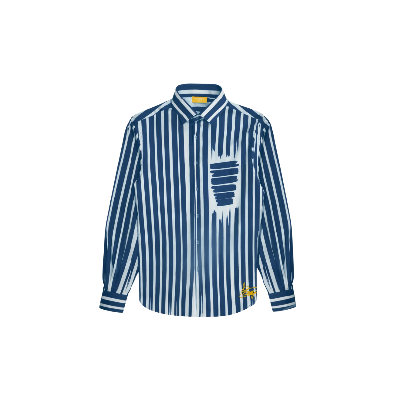 Sugga Fake Stripe Blue Shirt