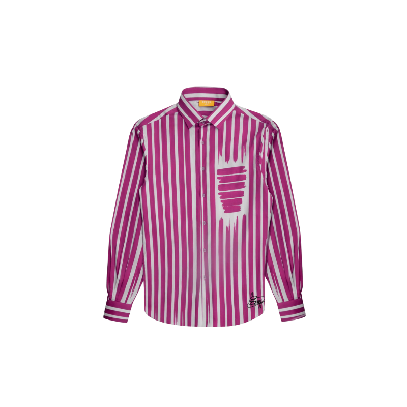 Sugga Fake Stripe Pink Shirt