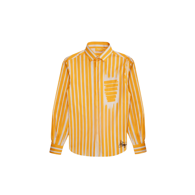 Sugga Fake Stripe Yellow Shirt