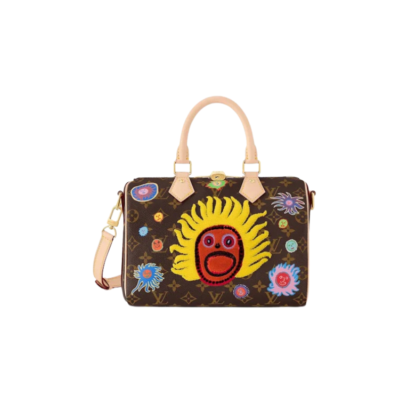 Louis Vuitton Lv X Yk Speedy Bandouliere 25 Face Print And Embroidery