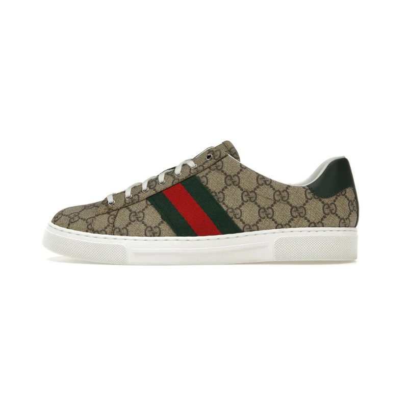 Gucci Ace Web Beige Ebony