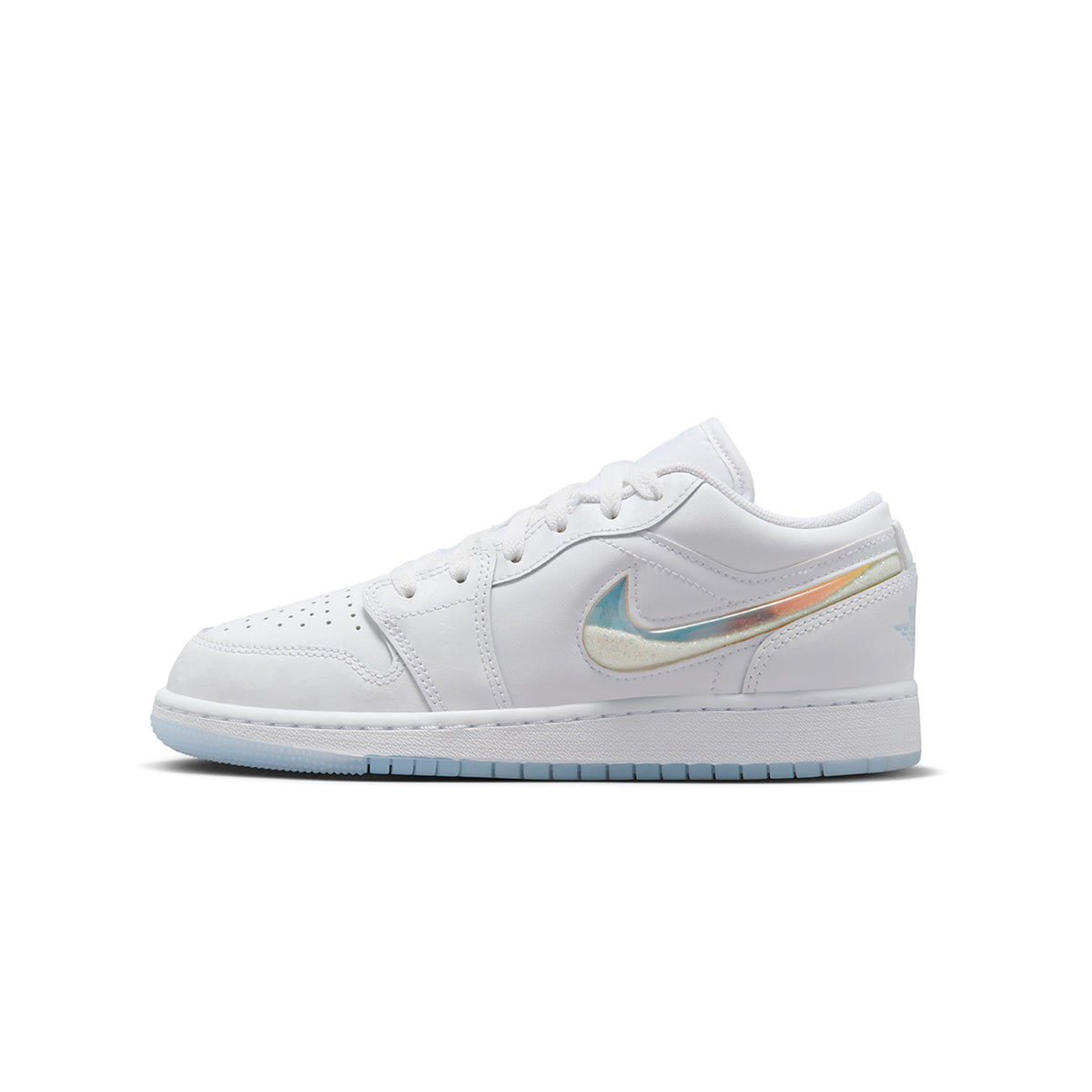 Air Jordan 1 Low White Glitter Swoosh (GS)