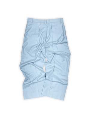 BASIC PLEATED PANTS IN ASH BLUE - YB