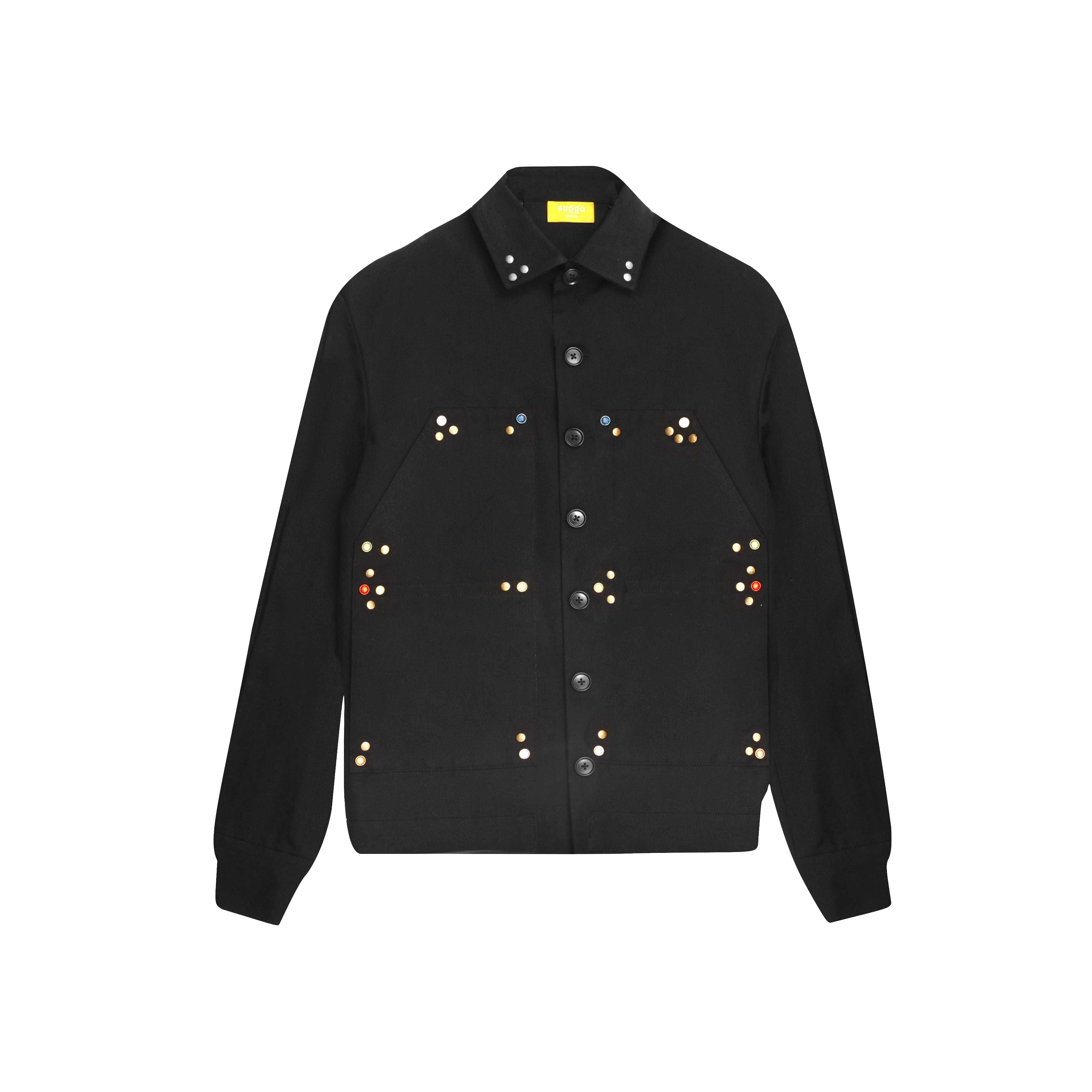 Panel Jacket In Black