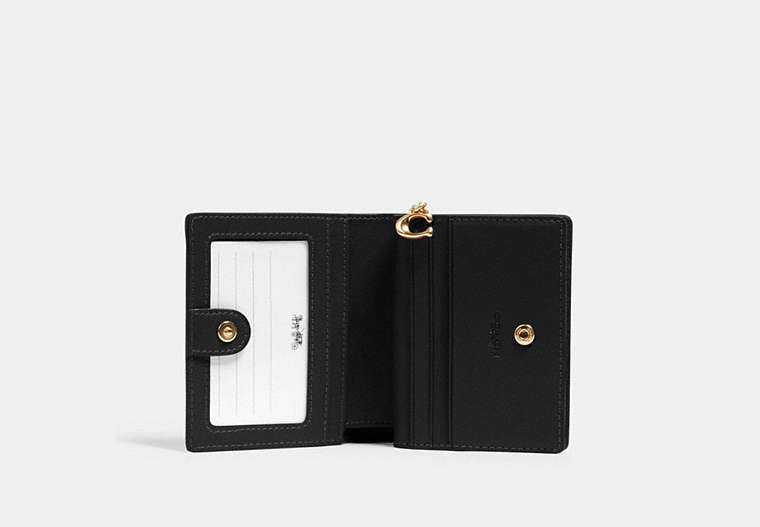 Snap Wallet In Signature Chenille - Gold/Black