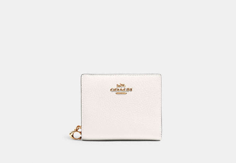 Snap Wallet In Signature Chenille - Gold/Chalk