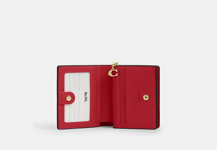 Snap Wallet In Signature Chenille - Gold/Poppy