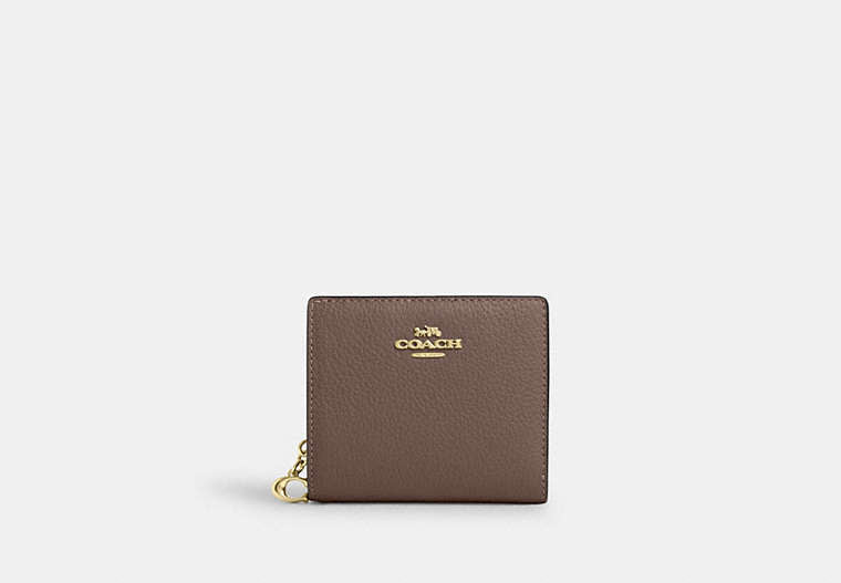 Snap Wallet In Signature Chenille - Gold/Dark Stone