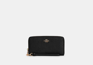 Long Zip Around Wallet - Gold/Black