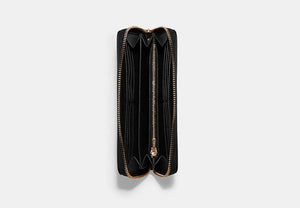 Long Zip Around Wallet - Gold/Black