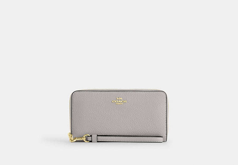 Long Zip Around Wallet - Gold/Dove Grey