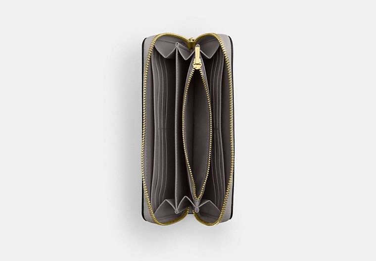 Long Zip Around Wallet - Gold/Dove Grey