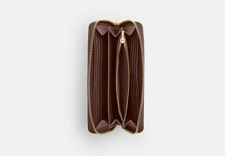 Long Zip Around Wallet - Gold/Maple