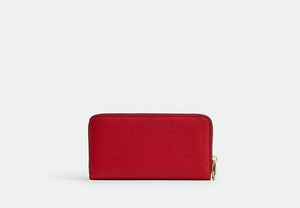 Long Zip Around Wallet - Gold/Bright Cardinal