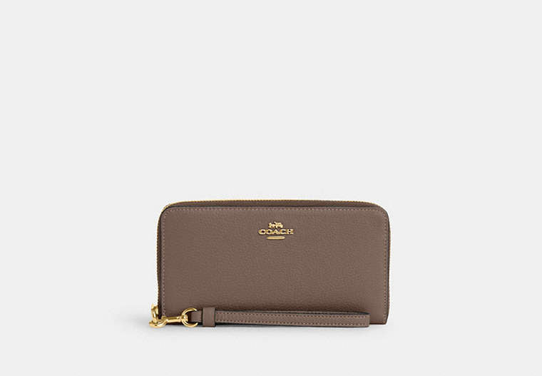 Long Zip Around Wallet - Gold/Dark Stone