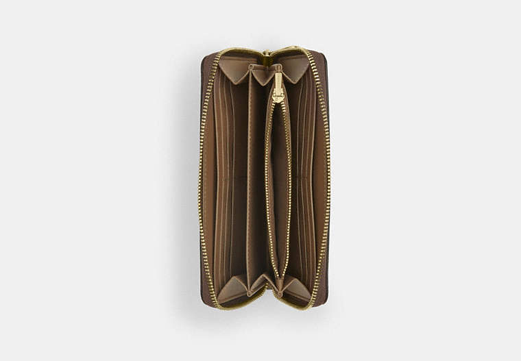 Long Zip Around Wallet - Gold/Dark Stone