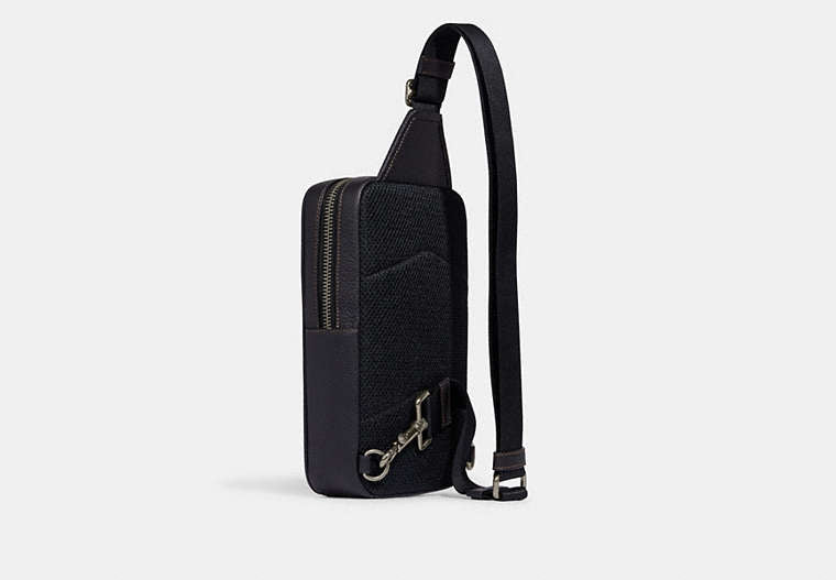 Sullivan Pack In Blocked Signature Canvas - Gunmetal/Khaki/Charcoal