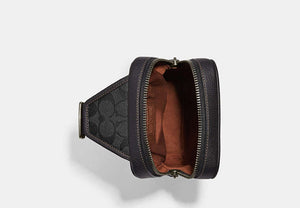 Sullivan Pack In Blocked Signature Canvas - Gunmetal/Khaki/Charcoal