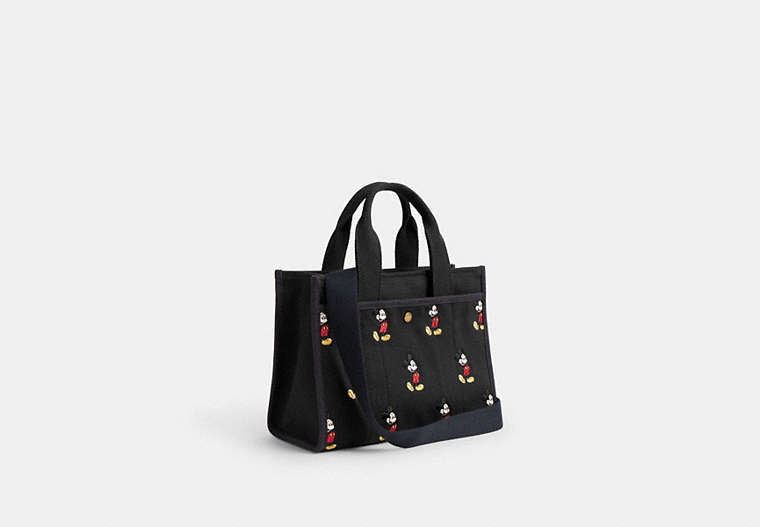 Disney X Coach Cargo Tote Bag 26 With Mickey Mouse In Regenerative Cotton Canvas - Brass/Black Multi