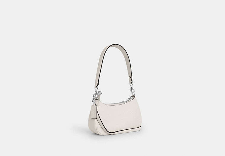 Teri Mini Crossbody Bag With Floral Appliqué - Silver/Chalk