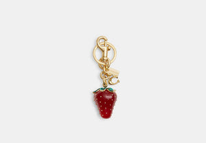 Signature Bag Charm - Gold/Bold Red