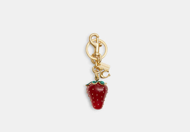 Signature Bag Charm - Gold/Bold Red