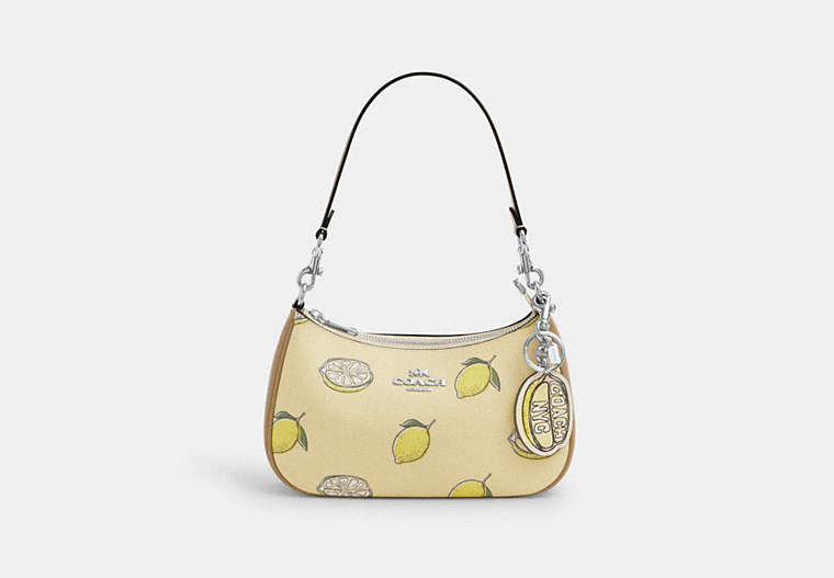 Lemon Bag Charm - Silver/Garden Glade Multi