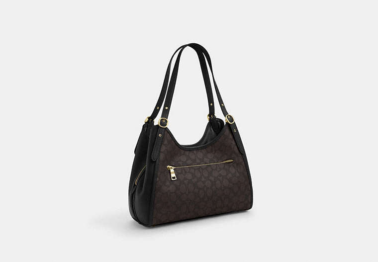 Erin Shoulder Bag - Gold/Walnut/Black